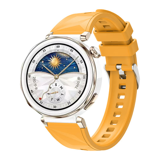 Huawei Watch GT5 Pro 42mm Zore KRD-129 Silicone Band Strap Yellow 
