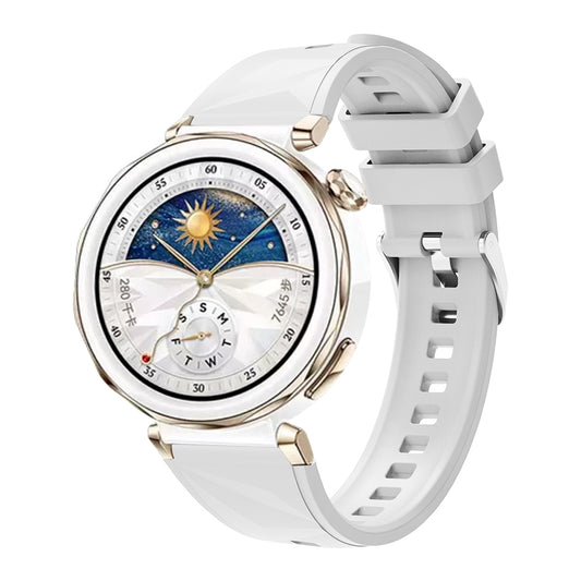 Huawei Watch GT5 Pro 42mm Zore KRD-129 Silicone Band Strap White 