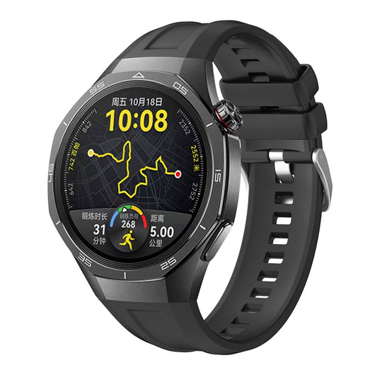 Huawei Watch GT5 Pro 46mm Zore KRD-130 Silicone Band Strap Black