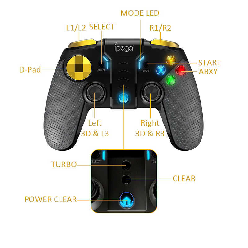 iPega PG-9118 Bluetooth Mobil Oyun Konsolu Siyah