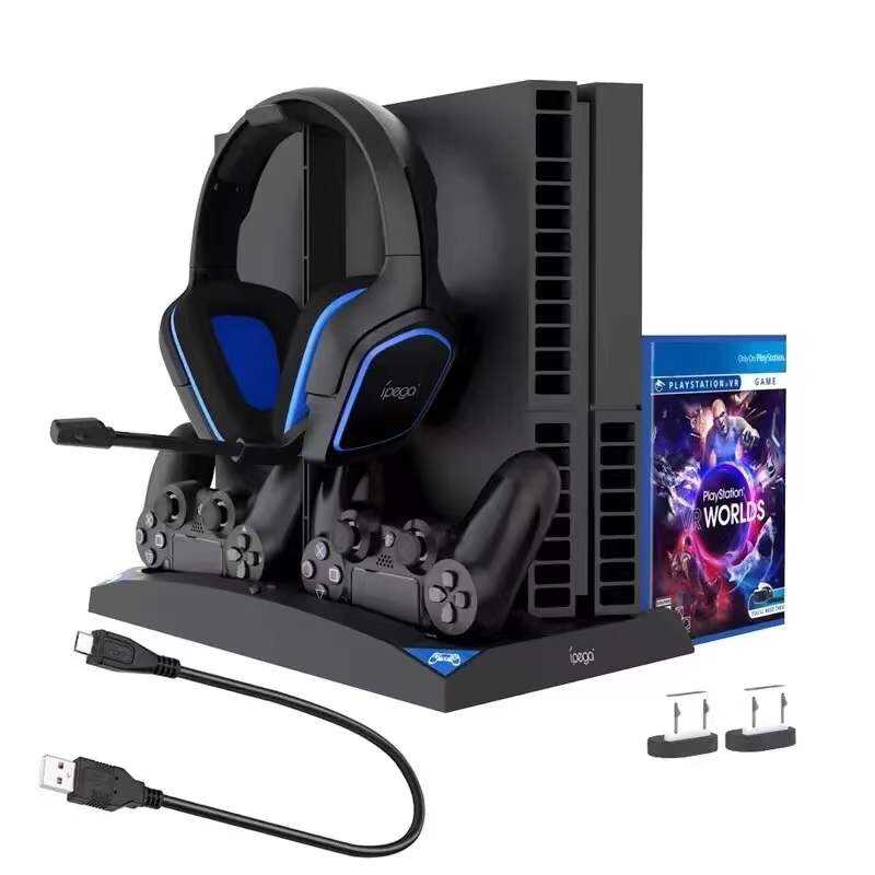 iPega PG-P4009 Playstation 4 Şarj İstasyonu ve Kulaklık Standı Siyah