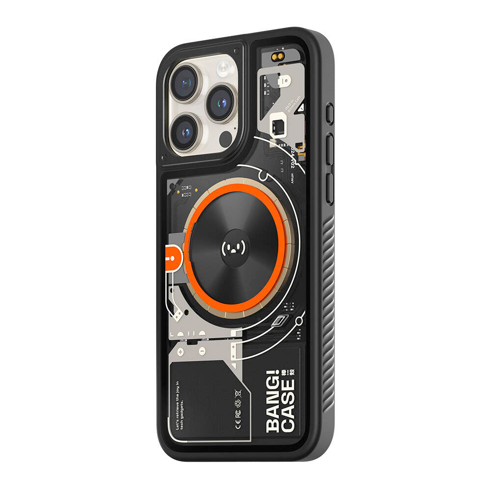 iPhone 14 Pro Max Case Customizable 3 Function Bluetooth Connected Bitmo Lab Bangcase Smart M-safe Cover Black 