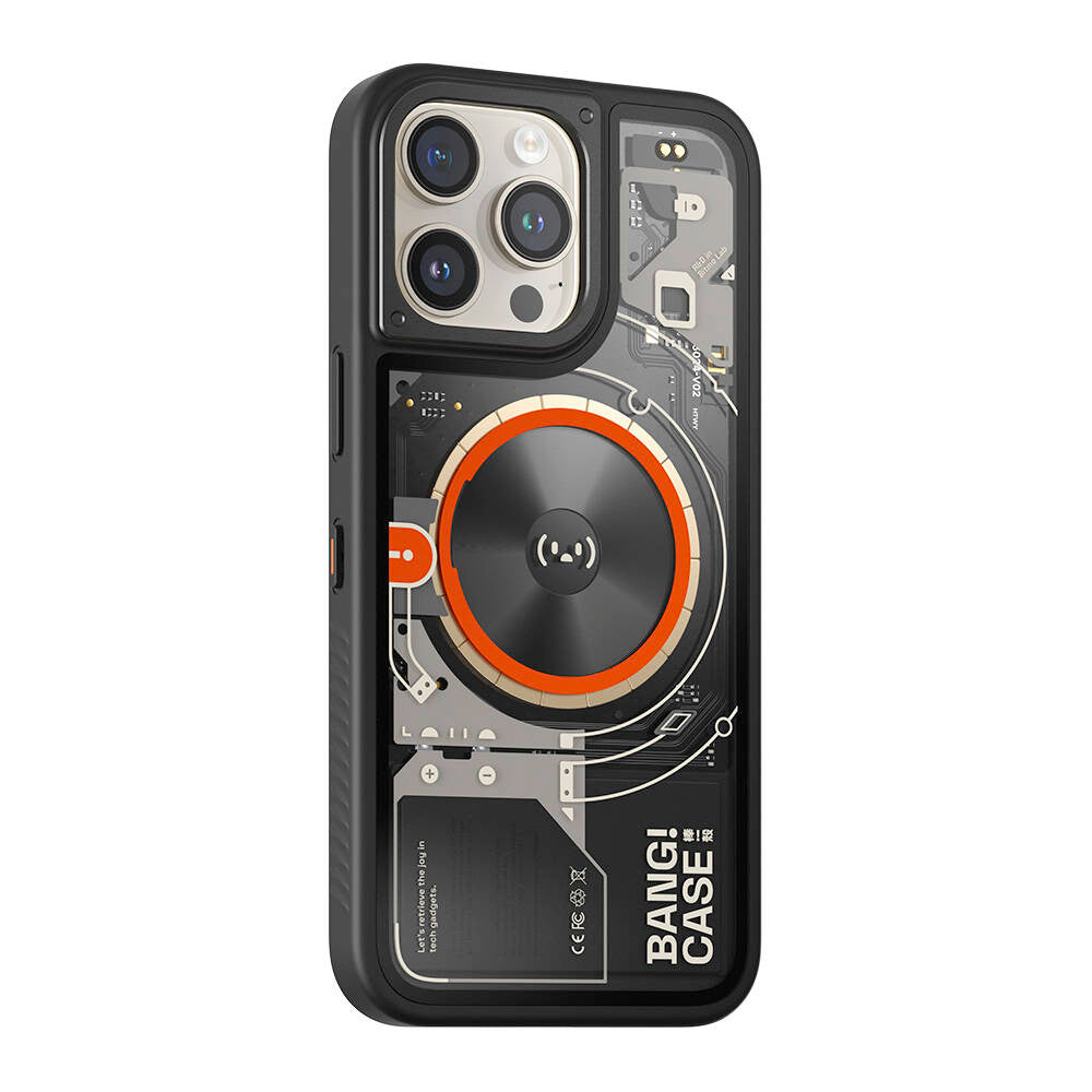 iPhone 14 Pro Max Case Customizable 3 Function Bluetooth Connected Bitmo Lab Bangcase Smart M-safe Cover Black 