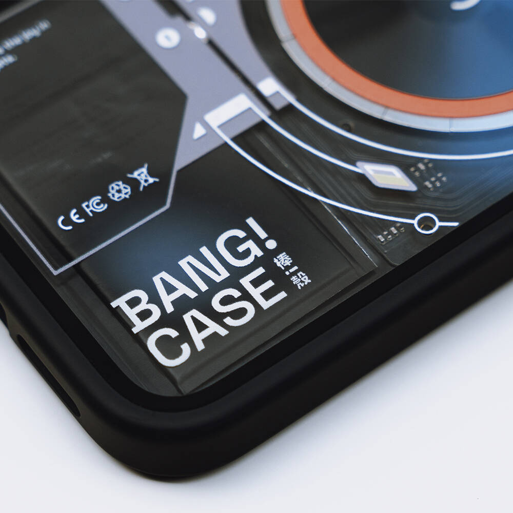 iPhone 15 Pro Max Case Customizable 3 Function Bluetooth Connected Bitmo Lab Bangcase Smart M-safe Cover Black 