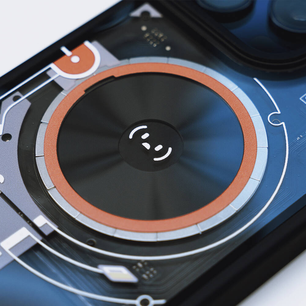 iPhone 15 Pro Max Case Customizable 3 Function Bluetooth Connected Bitmo Lab Bangcase Smart M-safe Cover Black 