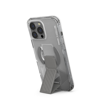 Apple iPhone 16 Pro Kılıf M-safe Şarj Özellikli Teknoloji Desenli Standlı Skinarma Axon Kapak Siyah