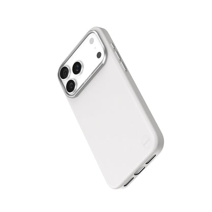 iPhone 17 Pro Max Kılıf M-Safe Şarj Özellikli Polimerik Deri Raptic Urban Nano Kapak Beyaz