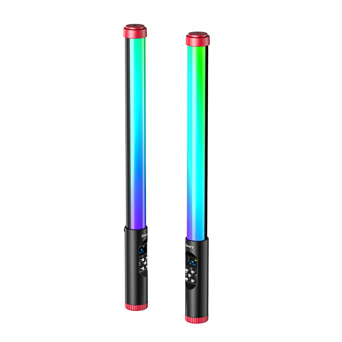 Jmary FM-128RGB OLED Ekran Göstergeli RGB Led Işıklı Su Geçirmez Aydınlatma Çubuğu Siyah