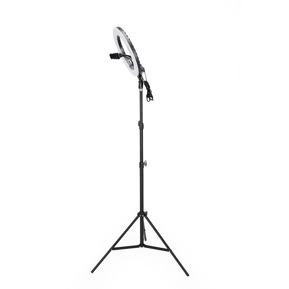 Jmary FM-14R Kumandalı 34cm Işıklı Telefon Tutucu Ring Light Siyah