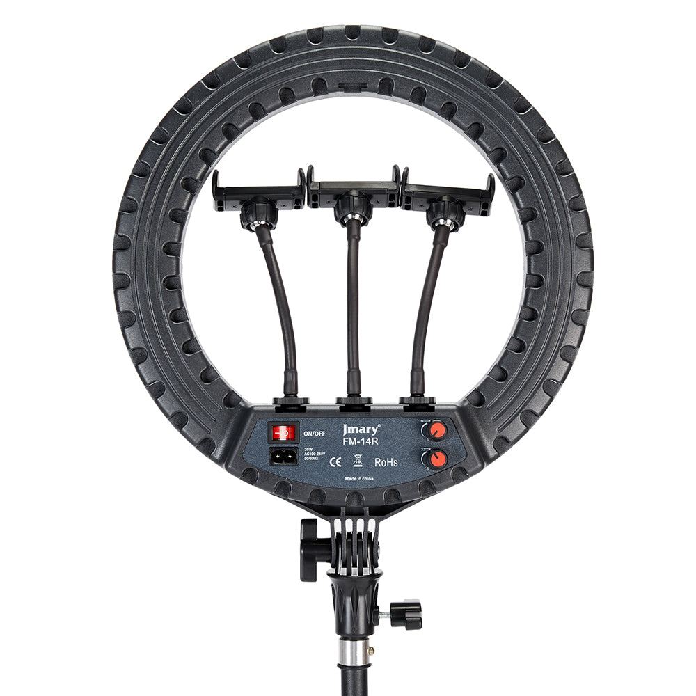 Jmary FM-14R Kumandalı 34cm Işıklı Telefon Tutucu Ring Light Siyah