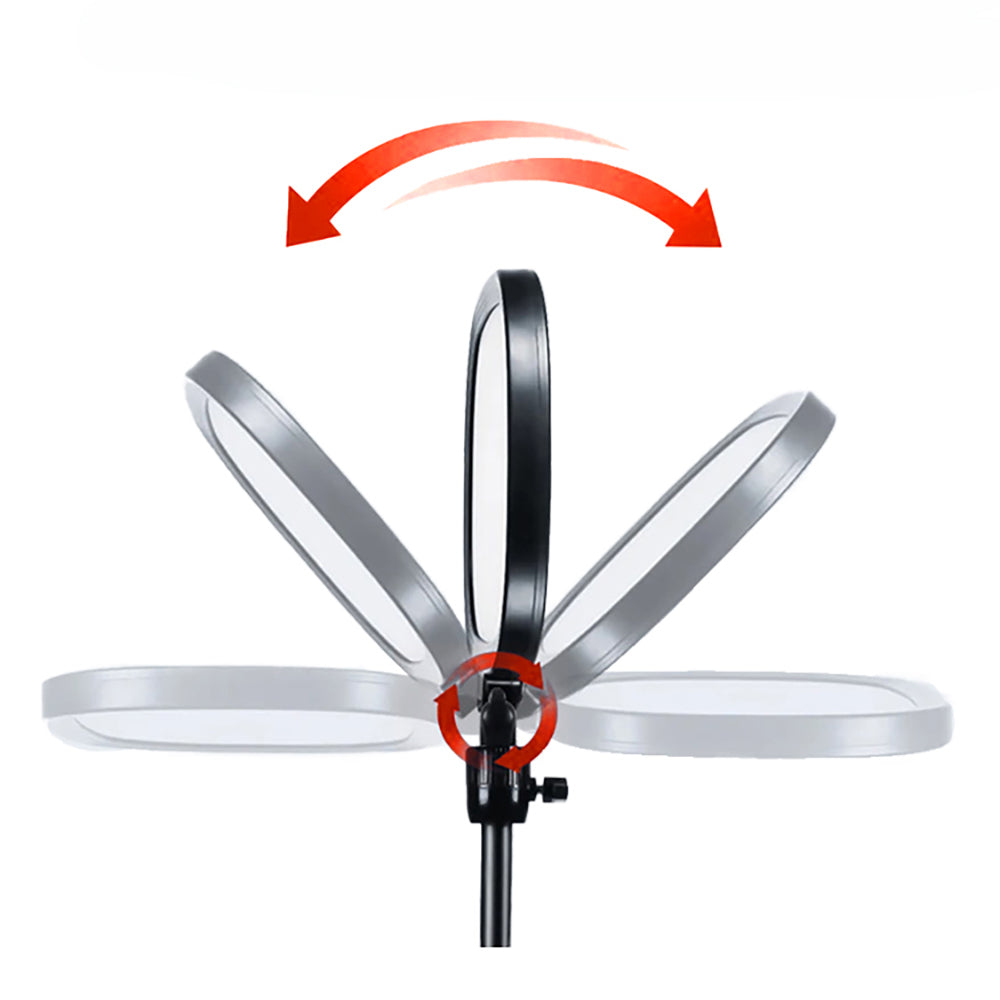 Jmary FM-58R Değiştirilebilir Ayaklı 9 inç LED Panel Aydınlatma Işığı Siyah