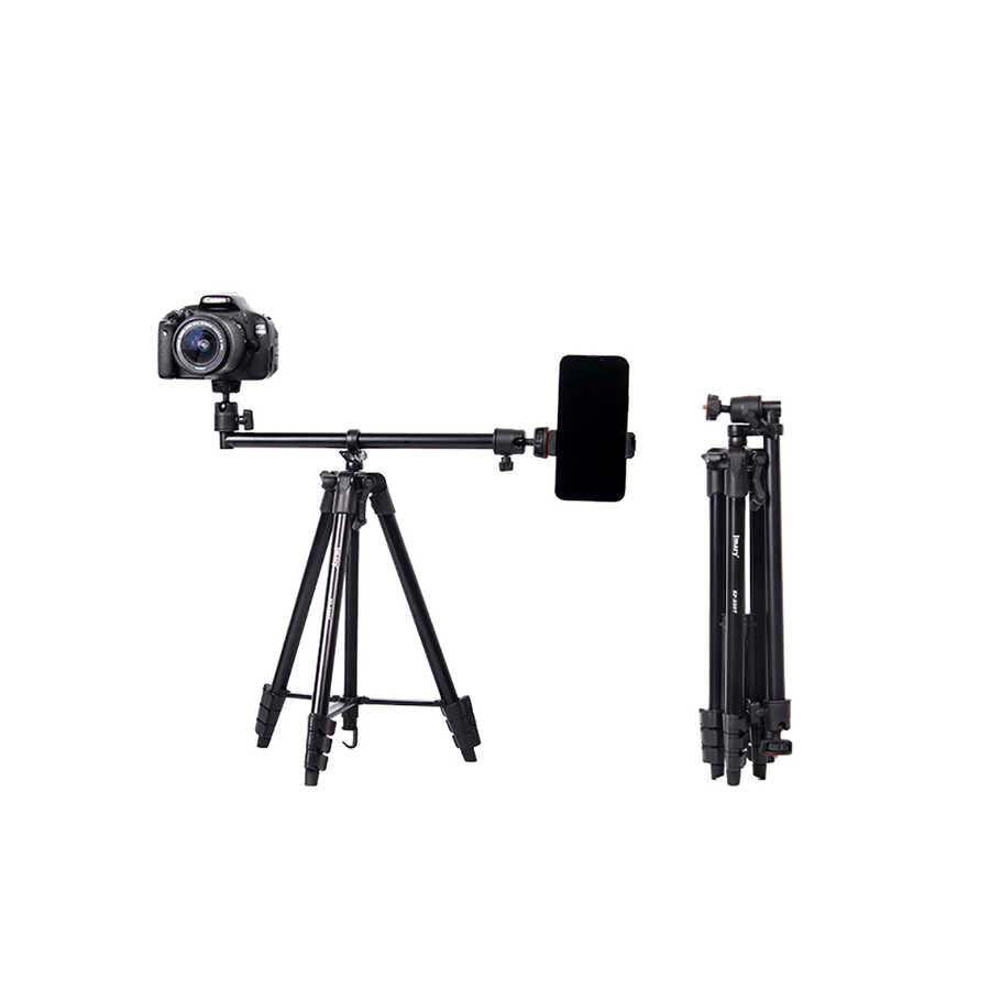 Jmary KP2207 Tripod 4 Farklı Yükseklik Ayarı 133 cm 360 Derece Dönebilen Başlık Siyah