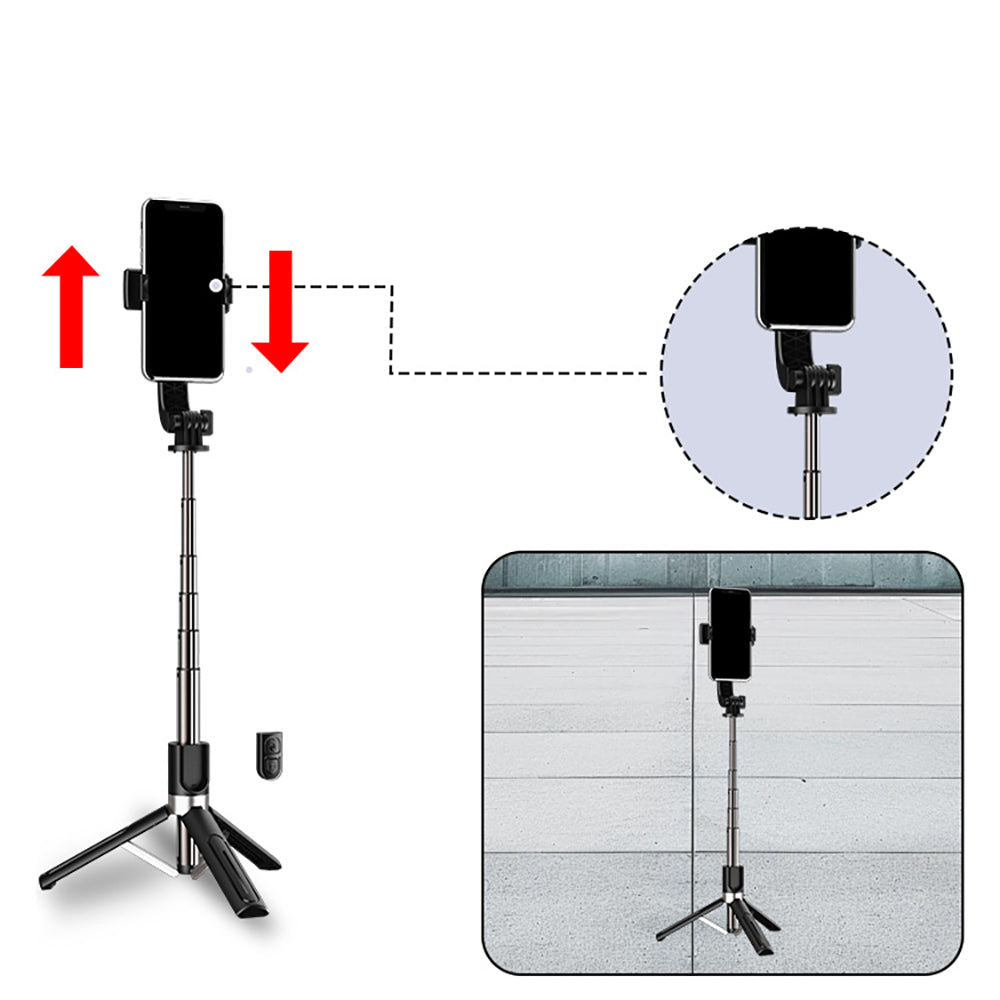 Jmary KT-219 360 Derece Dönebilen Kablosuz Kumandalı Tripod ve Selfie Çubuğu Siyah