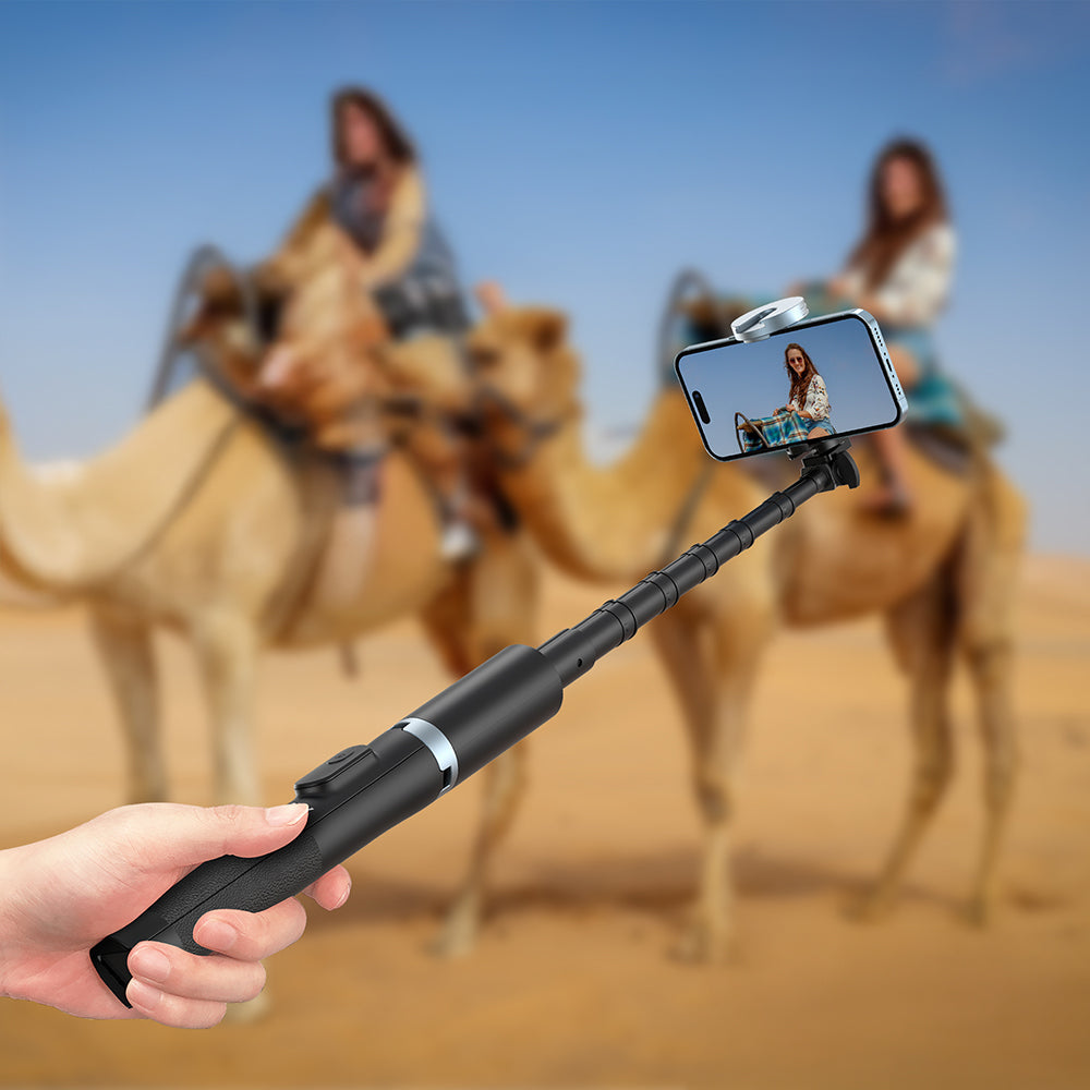 Jmary KT-259 360 Derece Dönebilen Kablosuz Kumandalı Tripod ve Selfie Çubuğu Siyah