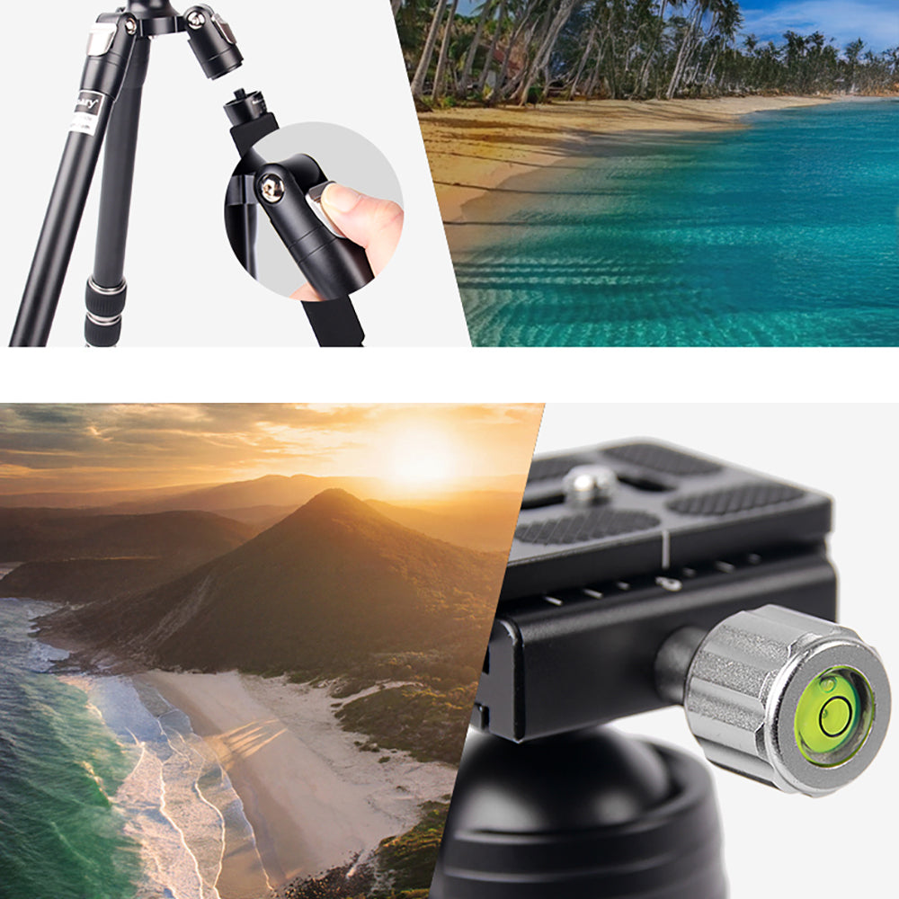 Jmary KT255+NB36 360 Derece Dönebilen Değiştirilebilir Başlıklı Tripod Siyah