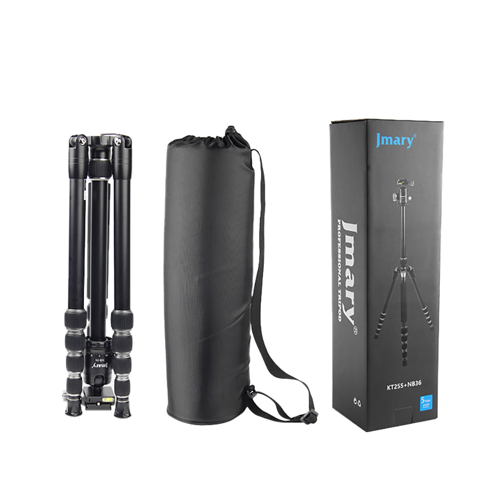 Jmary KT255+NB36 360 Derece Dönebilen Değiştirilebilir Başlıklı Tripod Siyah