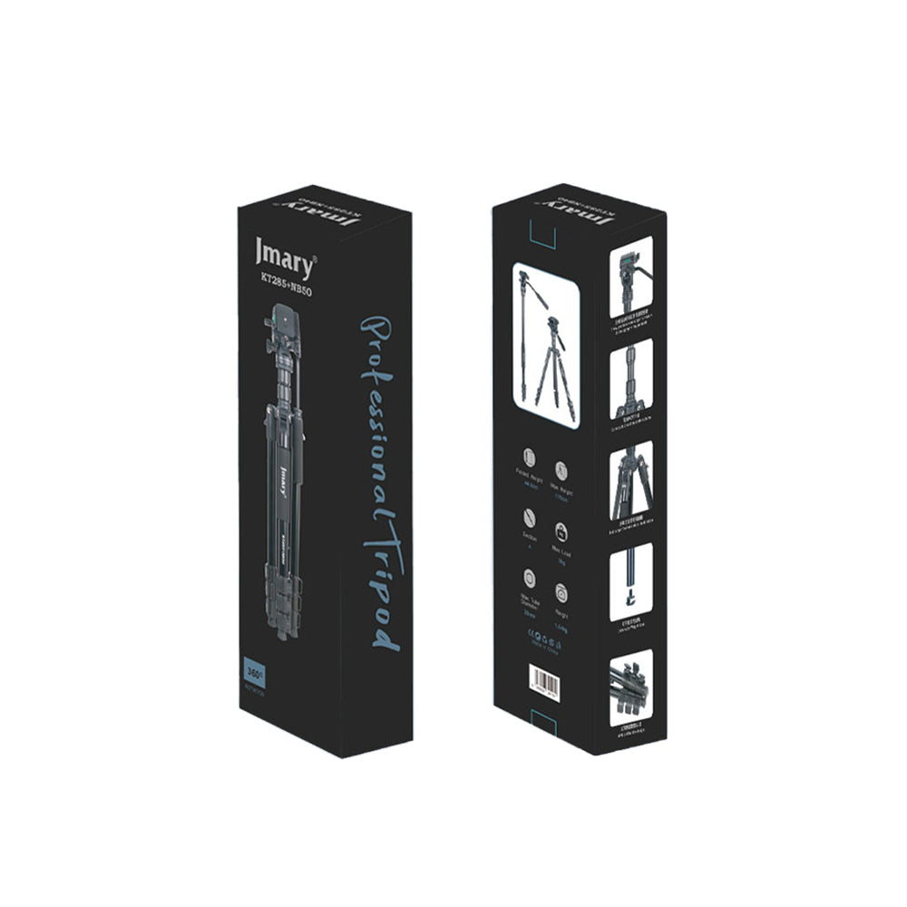 Jmary KT285+NB50 Ayarlanabilir Başlıklı Tripod Siyah
