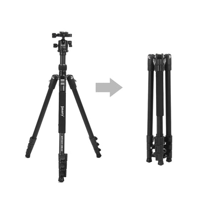 Jmary KT3255NB30 3 Kademeli 164.5cm Fonksiyonel Ayrılabilir Monopod Tasarım Başlıklı Tripod Siyah