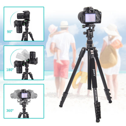 Jmary KT3255NB30 3 Kademeli 164.5cm Fonksiyonel Ayrılabilir Monopod Tasarım Başlıklı Tripod Siyah