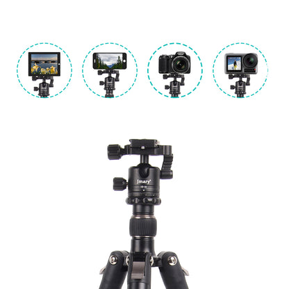 Jmary KT3255NB30 3 Kademeli 164.5cm Fonksiyonel Ayrılabilir Monopod Tasarım Başlıklı Tripod Siyah