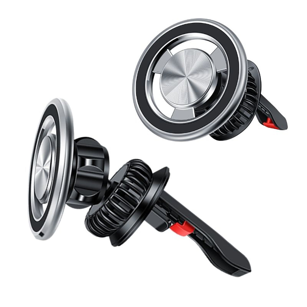 Jmary MH-77 Magnetik 360 Derece Oynar Başlıklı Telefon Tutucu Havalandırma Tasarım Gri