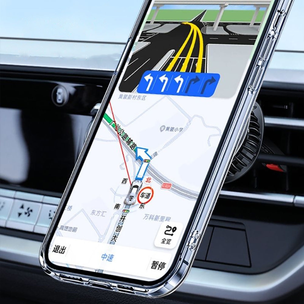 Jmary MH-77 Magnetik 360 Derece Oynar Başlıklı Telefon Tutucu Havalandırma Tasarım Gri