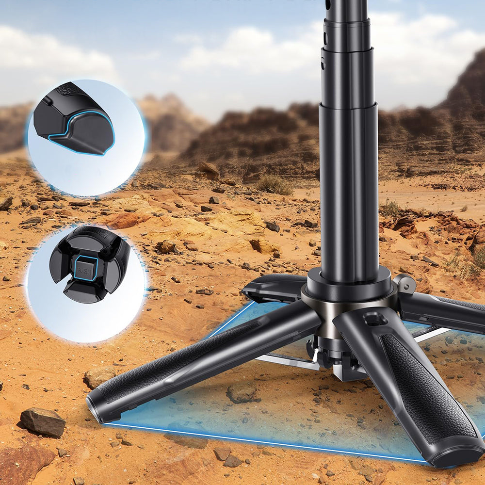 Jmary MT-18 360 Derece Dönebilen Kumandalı Selfie Çubuğu ve Tripod Siyah