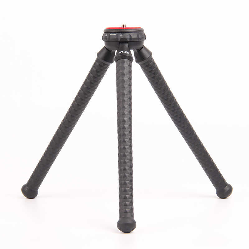 Jmary MT-25 Tripod Flexible Ahtapot Ayak Tasarımlı Tripod Telefon Sabitleyici 30 cm Siyah