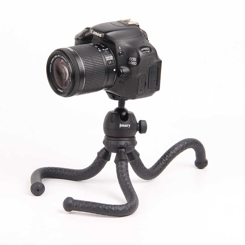 Jmary MT-25 Tripod Flexible Ahtapot Ayak Tasarımlı Tripod Telefon Sabitleyici 30 cm Siyah