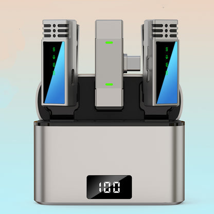 Jmary MW-15 Type-C Portlu Kablosuz Yaka Mikrofonu Gri
