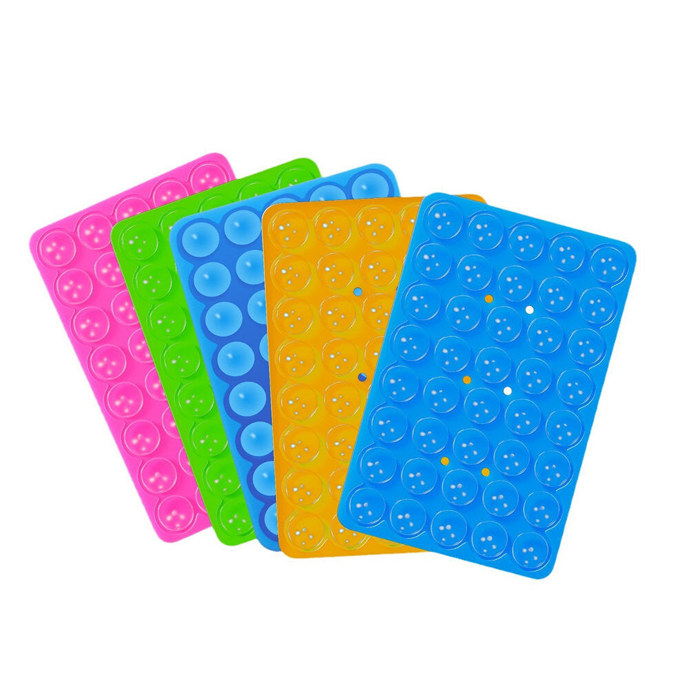 Square Kiss 02 Fluorescent Silicone Phone Holder Blue