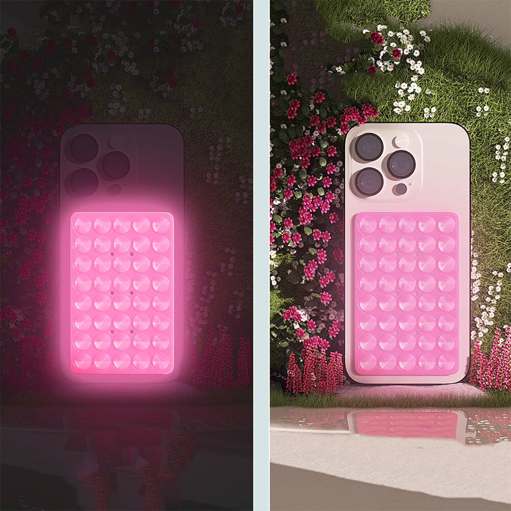 Square Kiss 02 Fluorescent Silicone Phone Holder White