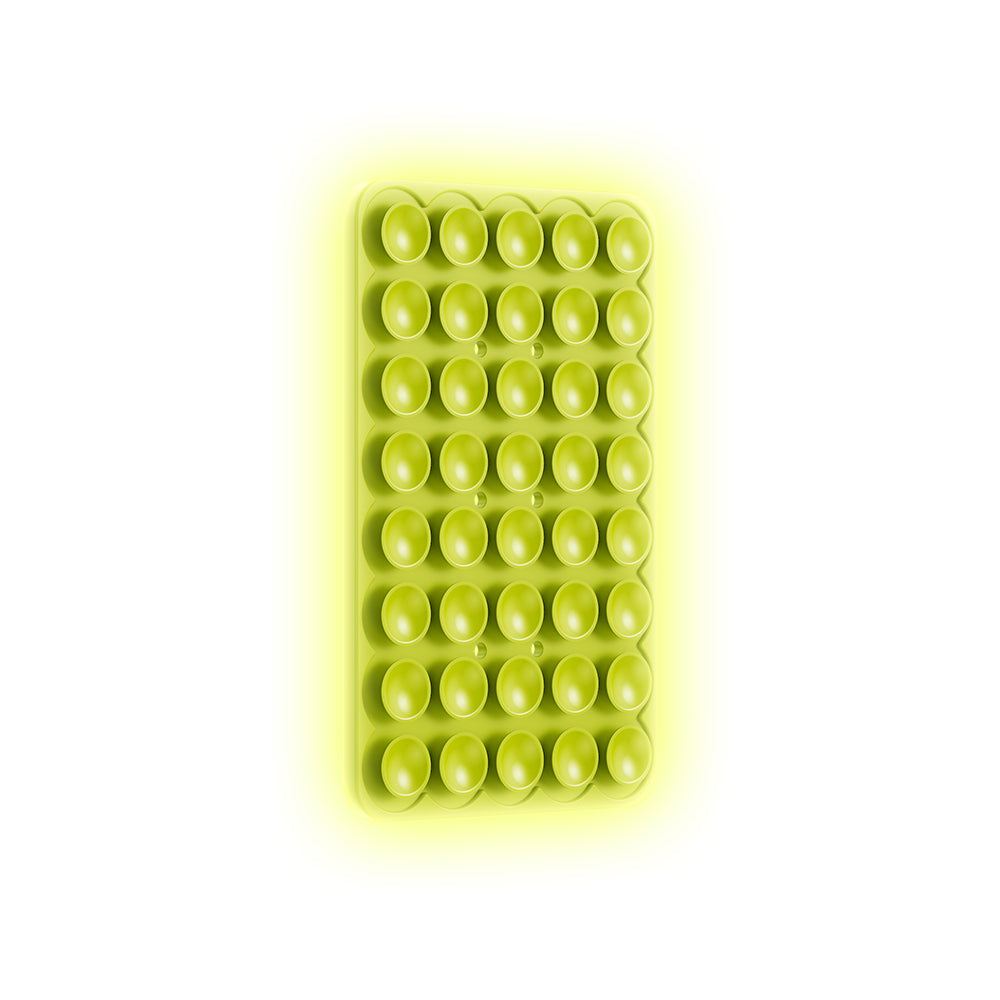 Square Kiss 02 Phosphorescent Silicone Phone Holder Transparent