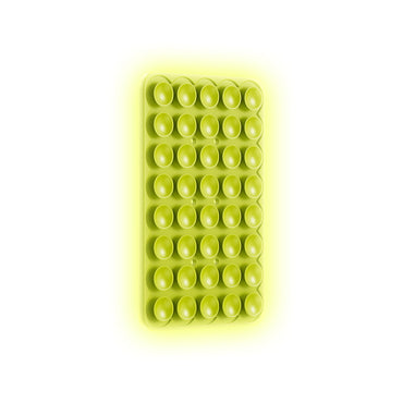 Square Kiss 02 Fluorescent Silicone Phone Holder Blue
