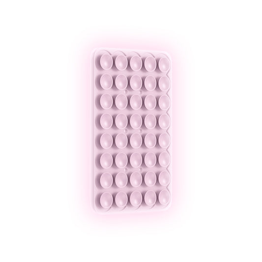 Square Kiss 02 Fluorescent Silicone Phone Holder Pink