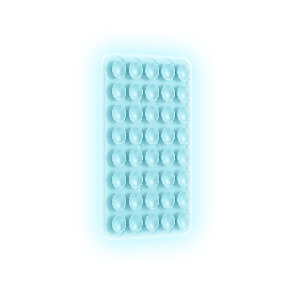Square Kiss 02 Fluorescent Silicone Phone Holder Blue