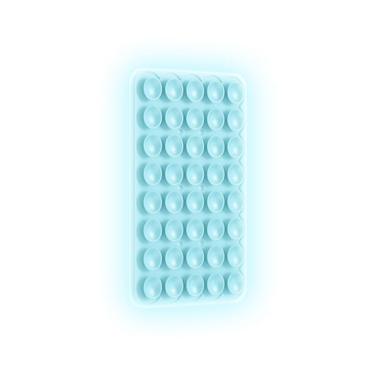 Square Kiss 02 Fluorescent Silicone Phone Holder Blue