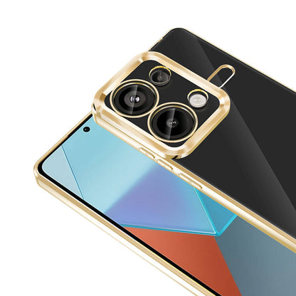 Xiaomi Redmi Note 13 Pro 4G Kılıf Kamera Korumalı Logo Gösteren Zore Omega Kapak Siyah