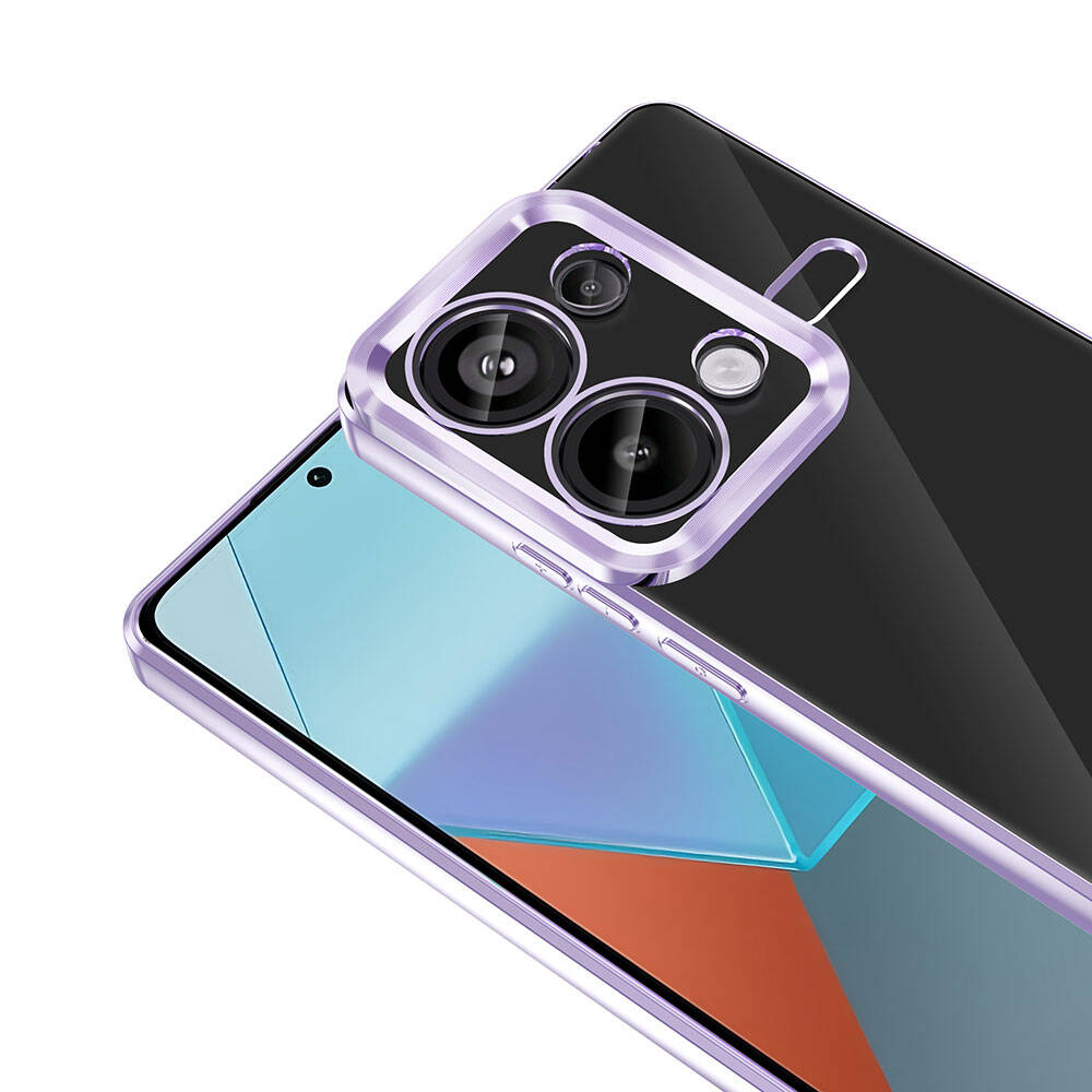 Xiaomi Redmi Note 13 Pro 4G Kılıf Kamera Korumalı Logo Gösteren Zore Omega Kapak Siyah