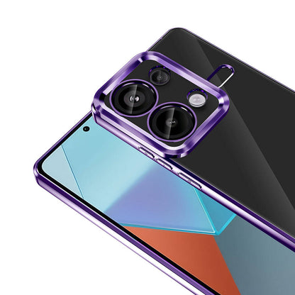 Xiaomi Redmi Note 13 Pro 4G Kılıf Kamera Korumalı Logo Gösteren Zore Omega Kapak Siyah