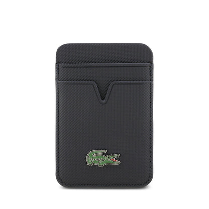 Lacoste Orjinal Lisanslı 2 Hazneli PU Pike Desenli İkonik Timsah Dokuma Logolu Magnetik Kartlık