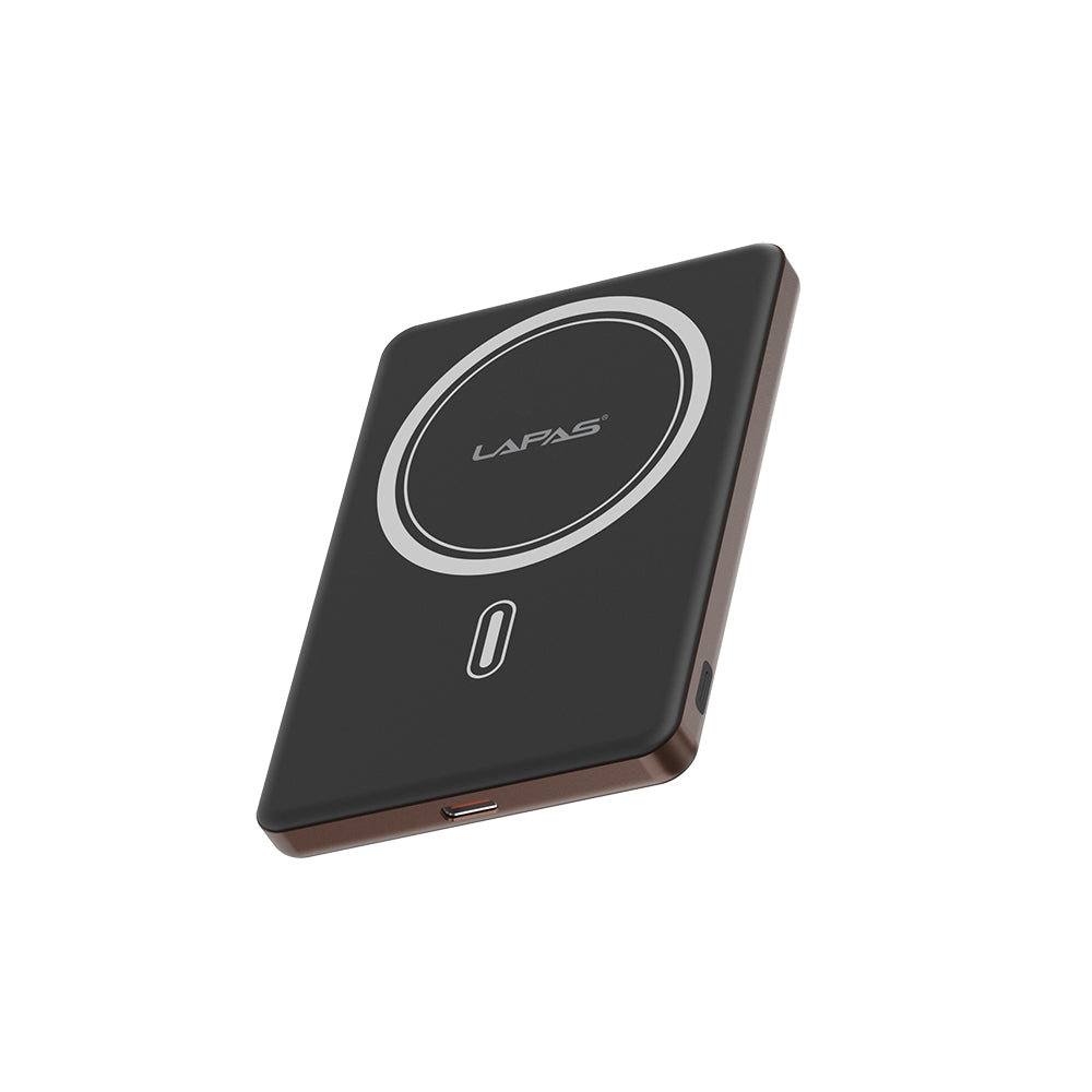 Lapas LP-PW003 Ultra İnce Hızlı Şarj Özellikli Wireless Powerbank 5000mAh 15W Gold