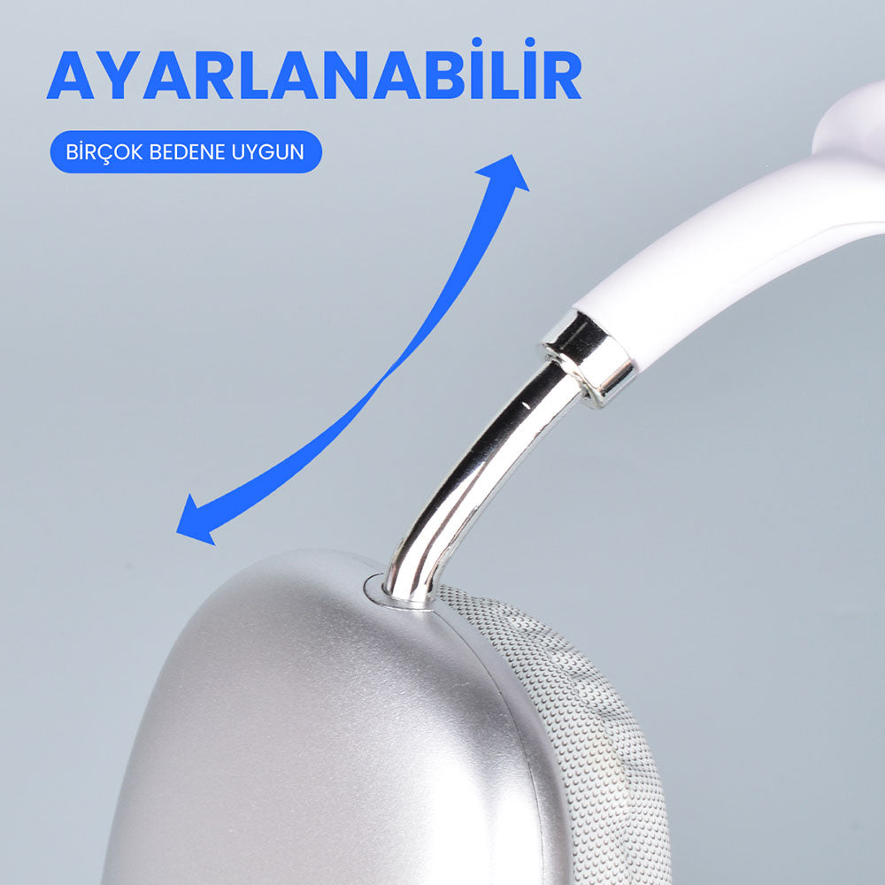 Lapas P10 Hi-Fi Ses Kalitesi Ayarlanabilir ve Katlanabilir Kulak Üstü Bluetooth Kulaklık Kırmızı