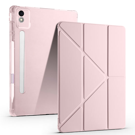 Lenovo Idea Tab Pro 12.7 TB-373FU Case Zore Tri Folding Stand Case with Pen Compartment Rose Gold 