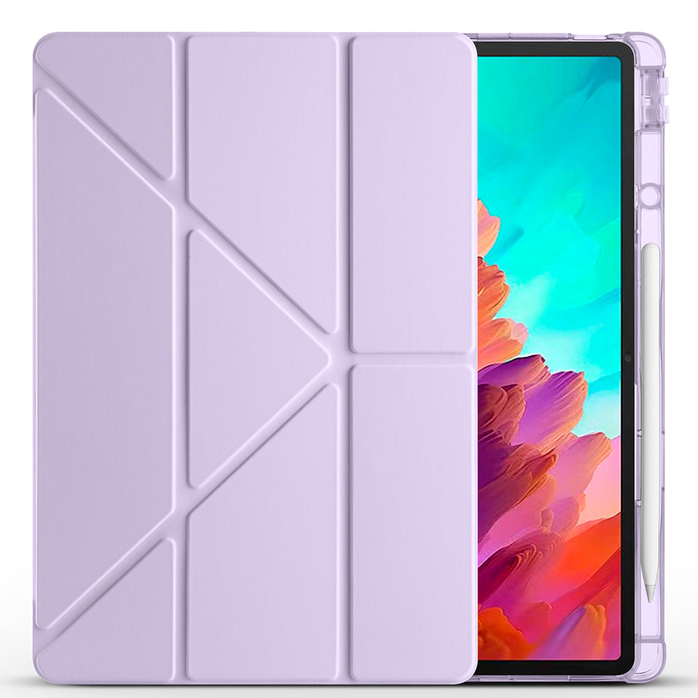Lenovo Idea Tab Pro 12.7 TB-373FU Case Zore Tri Folding Stand Case with Pen Compartment Lilac 
