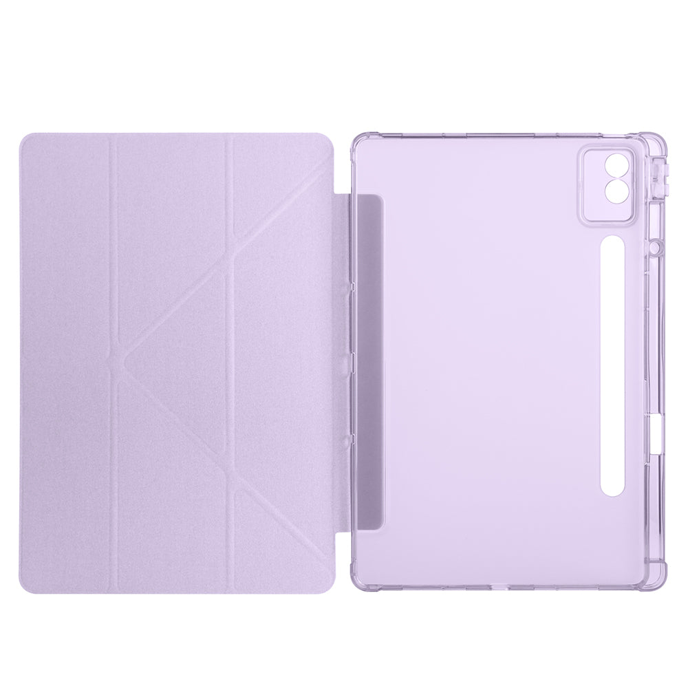 Lenovo Idea Tab Pro 12.7 TB-373FU Case Zore Tri Folding Stand Case with Pen Compartment Rose Gold 