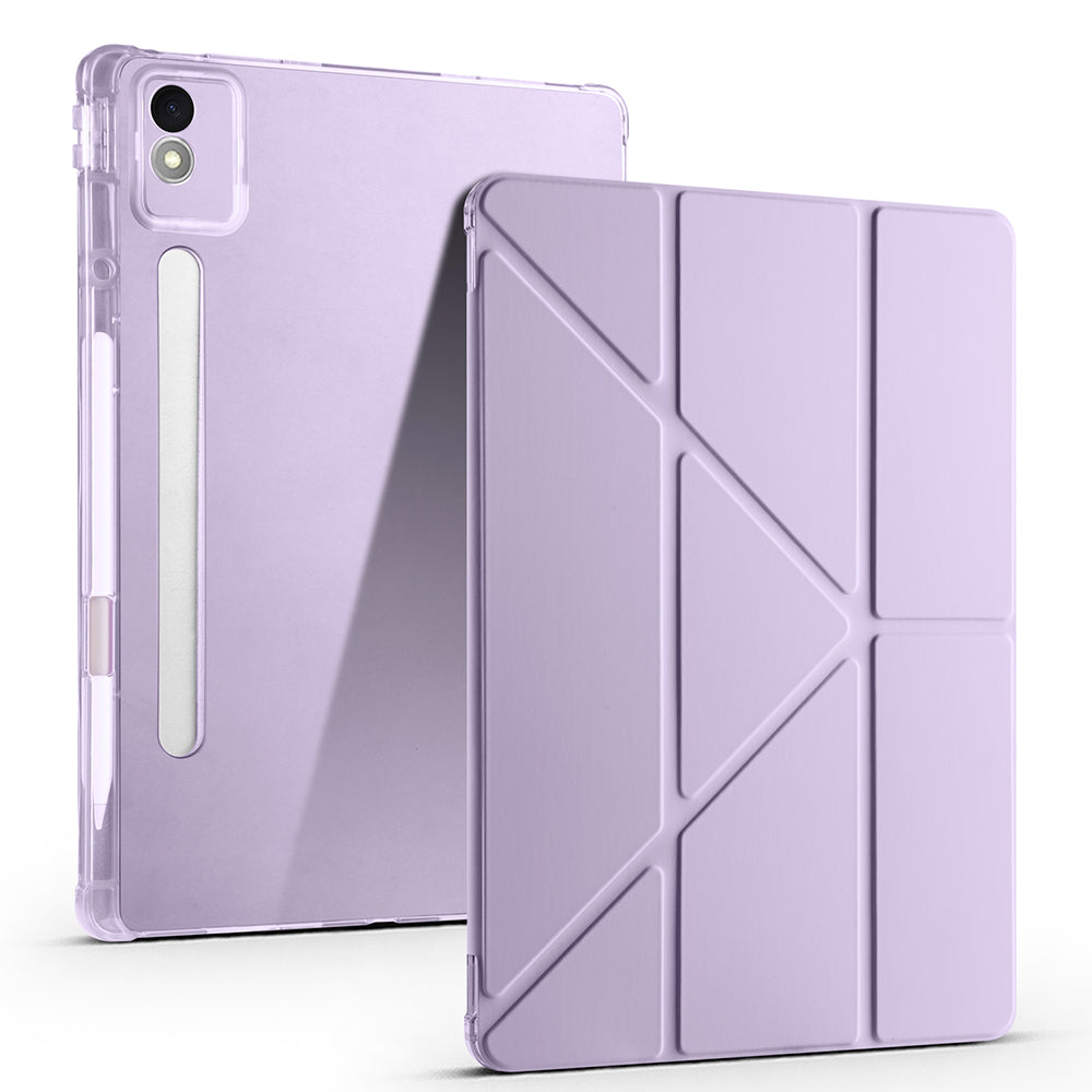 Lenovo Idea Tab Pro 12.7 TB-373FU Case Zore Tri Folding Stand Case with Pen Compartment Lilac 