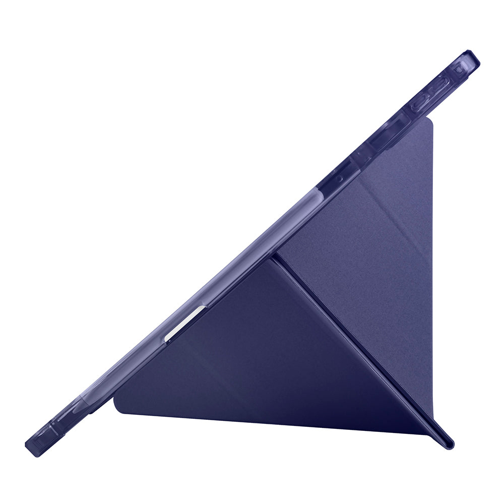 Lenovo Idea Tab Pro 12.7 TB-373FU Case Zore Tri Folding Stand Case with Pen Compartment Navy Blue 