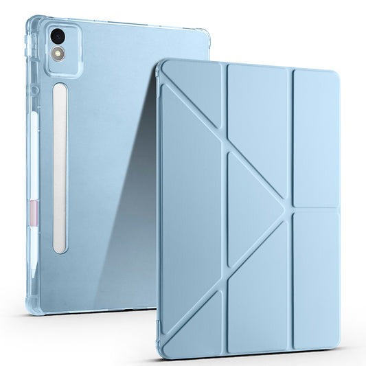Lenovo Idea Tab Pro 12.7 TB-373FU Case Zore Tri Folding Stand Case with Pen Compartment Blue 