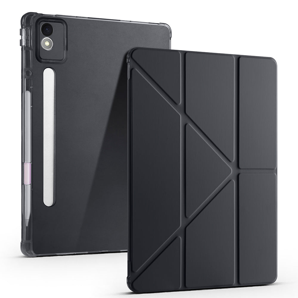 Lenovo Idea Tab Pro 12.7 TB-373FU Case Zore Tri Folding Stand Case with Pen Compartment Black 
